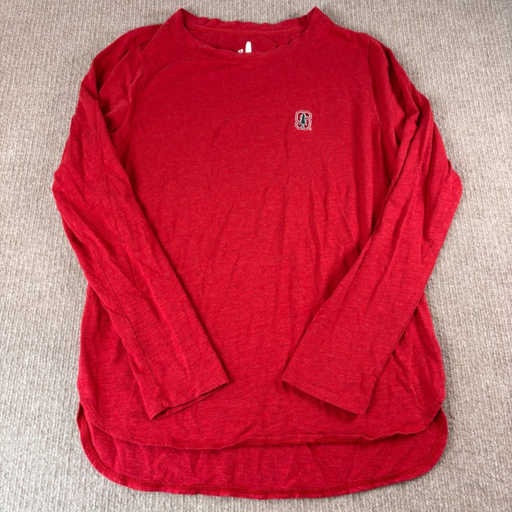 Johnnie-O Red Addision Long Sleeve Shirt Women's Size Medium Stanford University